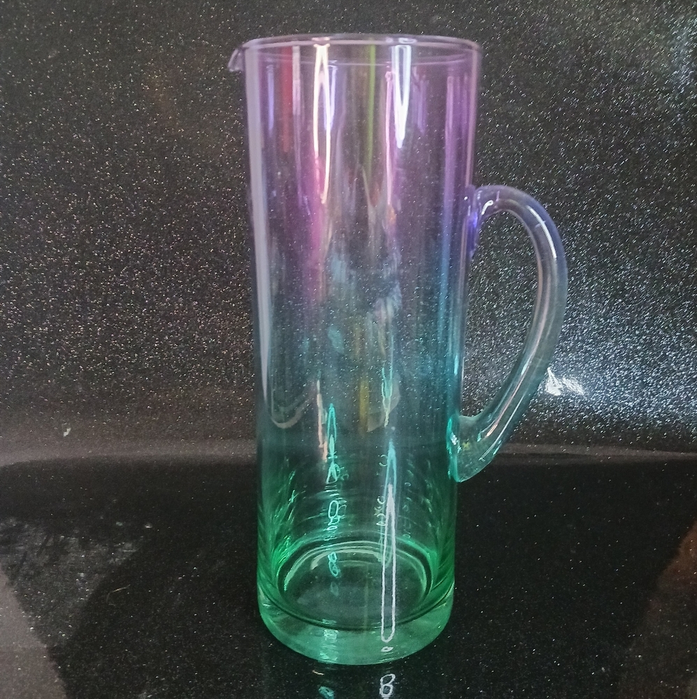 Pastel Glass Pitcher. - Picture 2 of 6